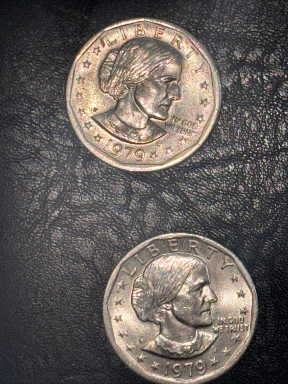 2X 1979 Susan B. Anthony Dollars WIDE RIM